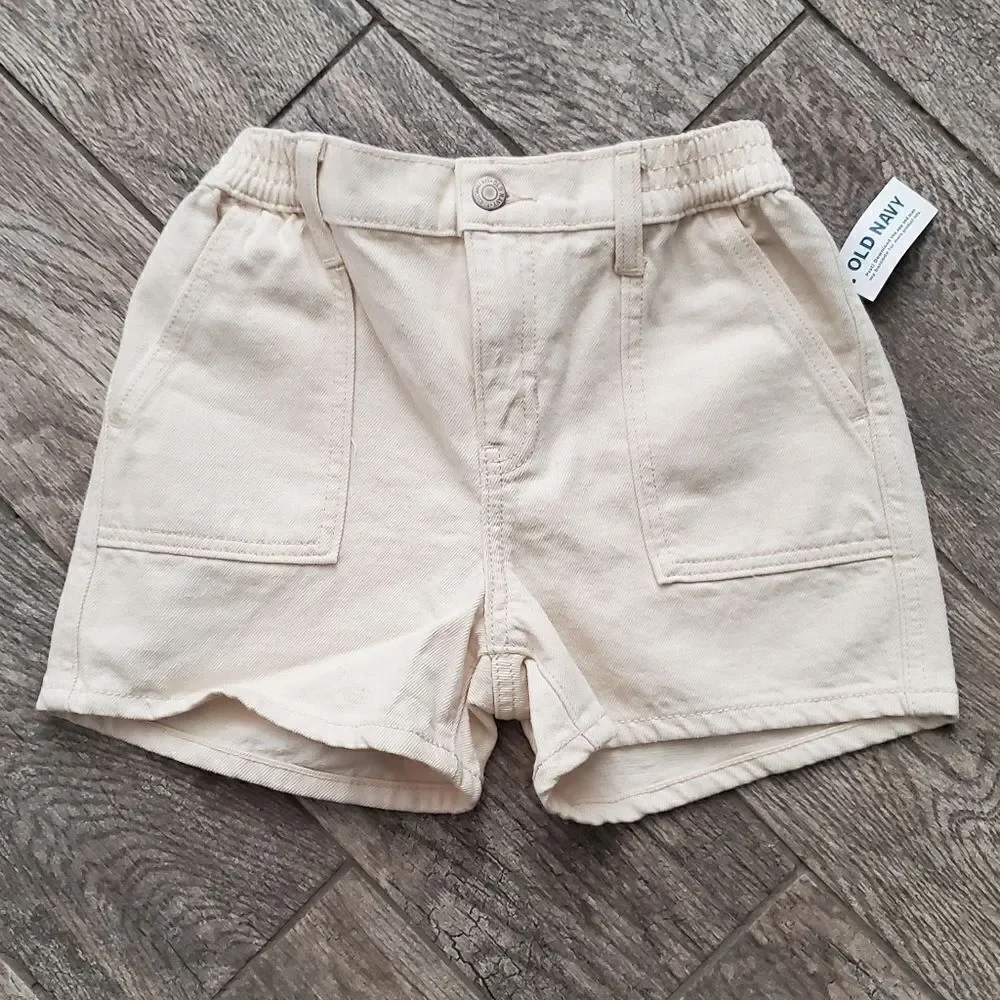 Old Navy cream colored jean shorts size 10